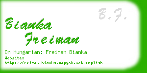 bianka freiman business card